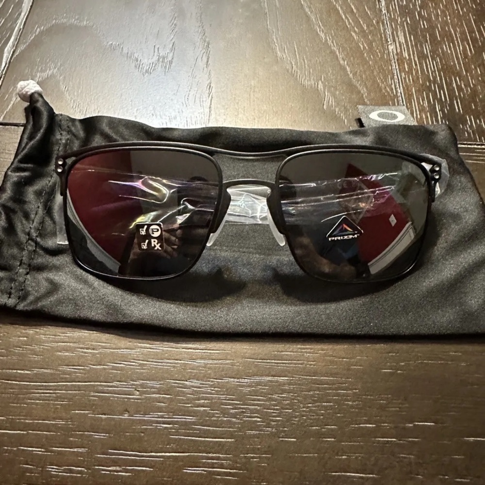Oakley Men Holbrook Ti Square Sunglasses Satin Black/Prizm Black Polarized